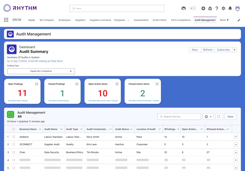 Supplier Audits